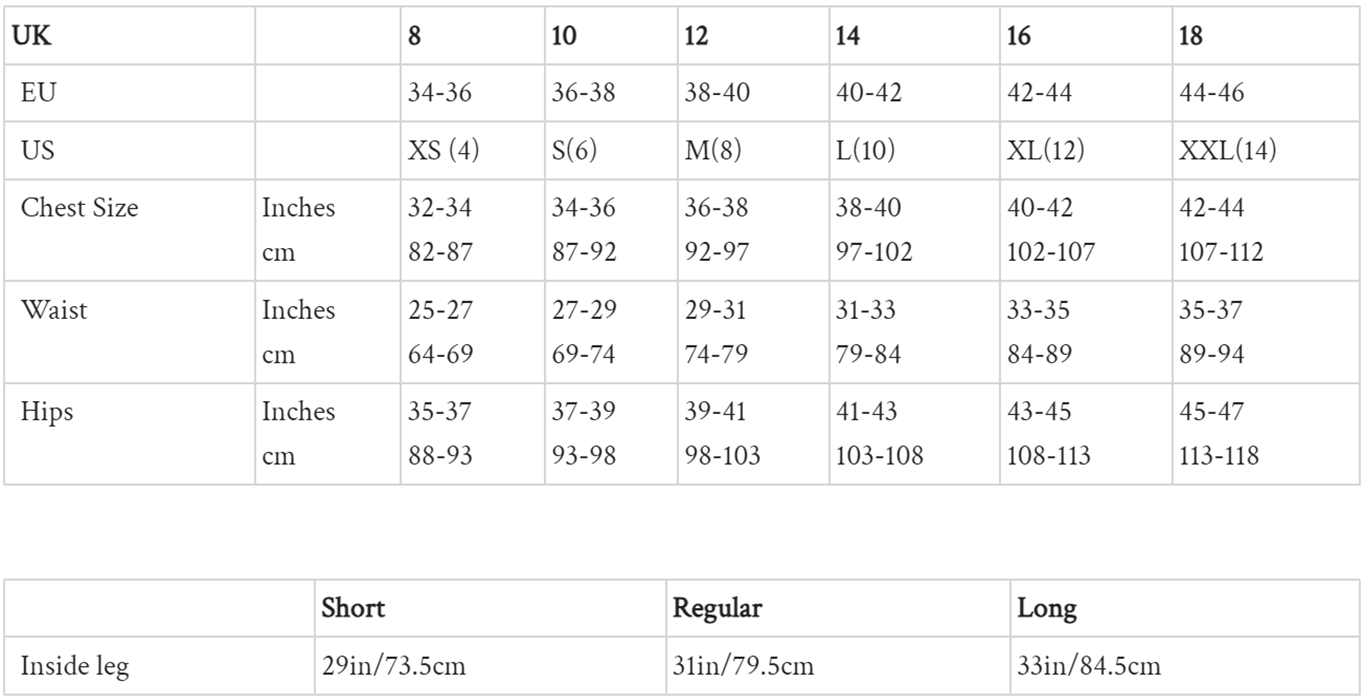 Size Guides – Mountain Equipment